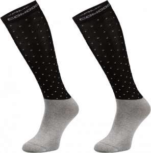 Podkolanówki jeździeckie DOTS z mikrofibry czarne