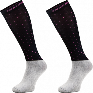 Podkolanówki jeździeckie DOTS z mikrofibry navy