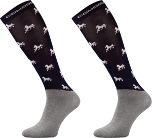 Podkolanówki jeździeckie HORSES z mikrofibry navy