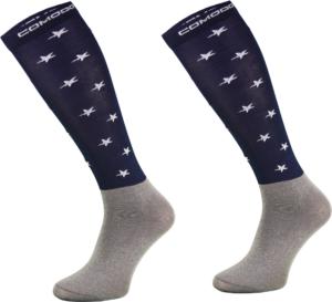 Podkolanówki jeździeckie STARS z mikrofibry navy