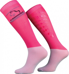 Skarpety jeździeckie z mikrofibry z wzmocnieniem silikonowym rosa